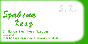 szabina kesz business card